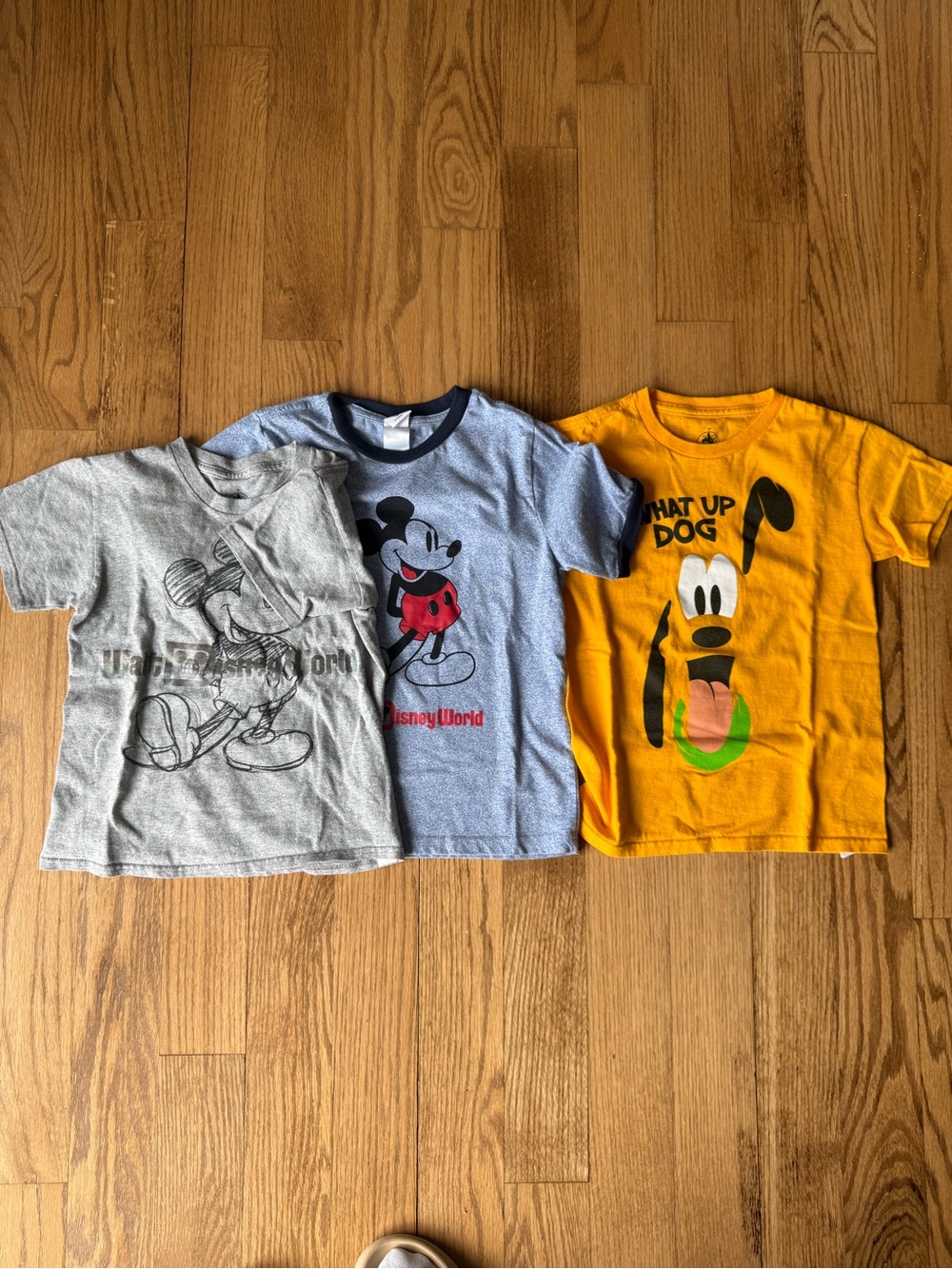 Disney World Parks- Mickey & Pluto Short Sleeve Tee Pack - boys size small (6)